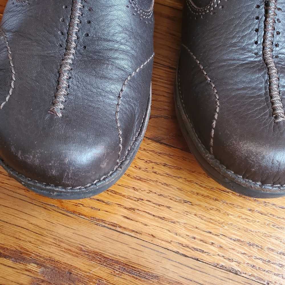 Clarks Unstructured Unloop Leather Clogs Slip On … - image 7